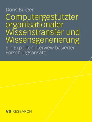 cover image of Computergestützter organisationaler Wissenstransfer und Wissensgenerierung